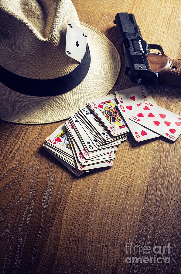 Hat Photograph - Card Gambling by Carlos Caetano