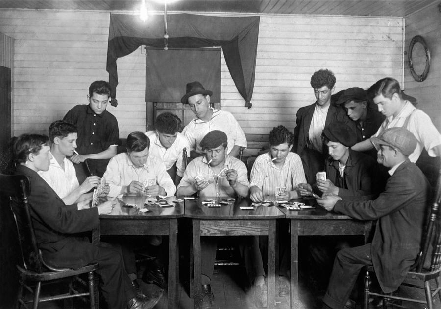 Card Game, 1916 Photograph by Granger