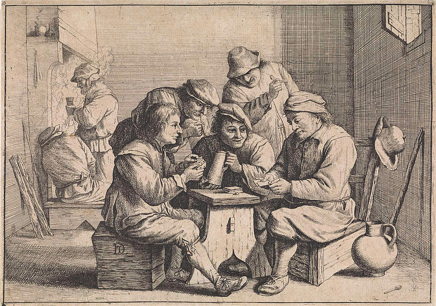 Card Players Anonymous Drawing By Artokoloro Fine Art America