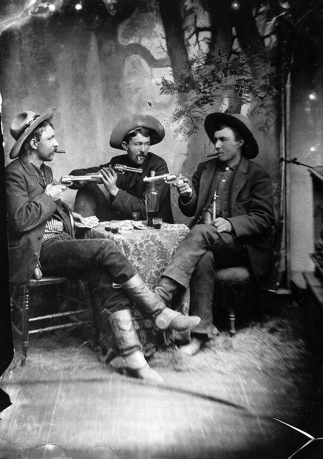Card Players, C1870 Photograph by Granger