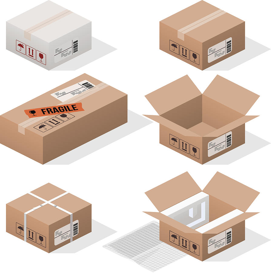 Cardboard Boxes Drawing by Anilyanik