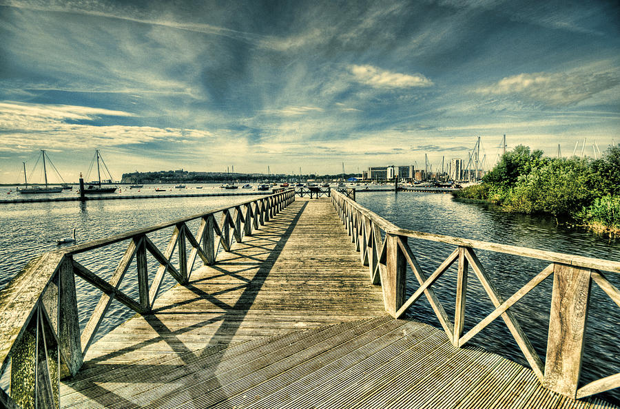 Boat Photograph - Cardiff Bay Wetlands by Steve Purnell