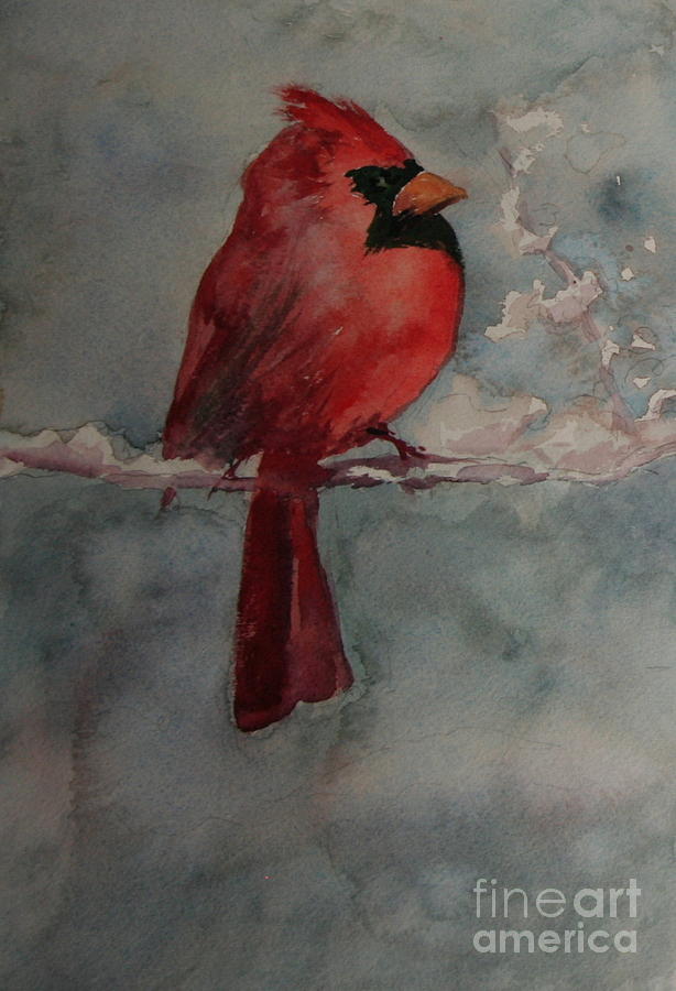 Cardinal Painting by B Rossitto