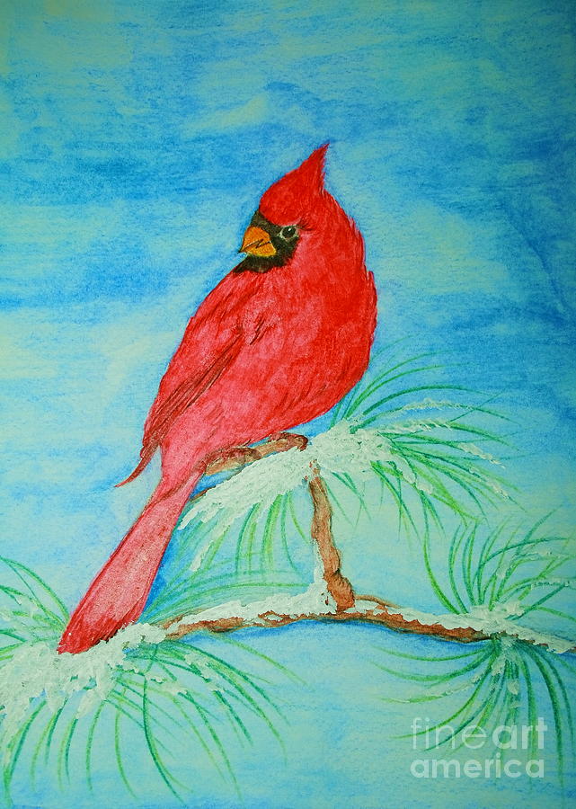 Cardinal Painting by Christina A Pacillo