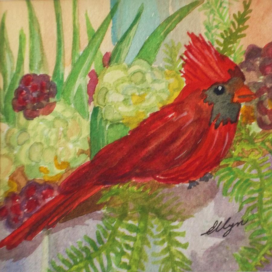 Cardinal Painting by Ellen Levinson