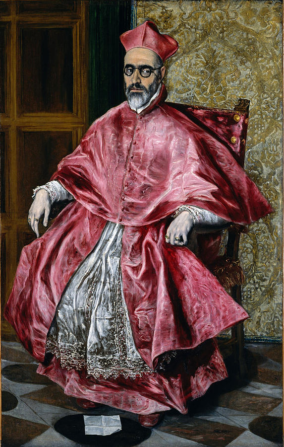 El Greco Painting - Cardinal Fernando Nino de Guevara  by El Greco