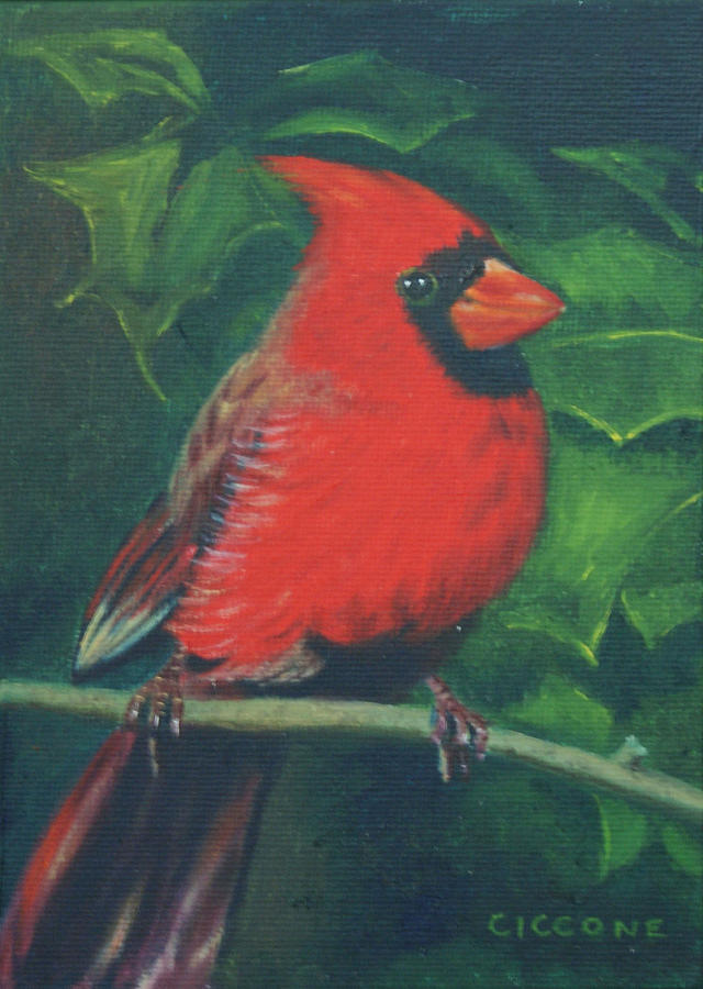 Cardinal Painting by Jill Ciccone Pike