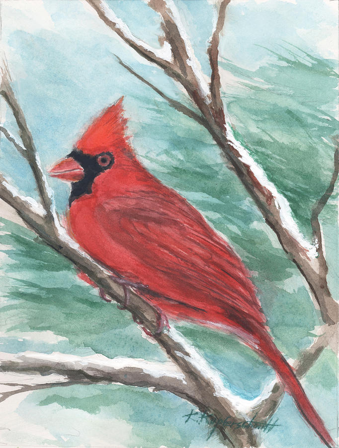 Cardinal Painting by Kerry Kupferschmidt