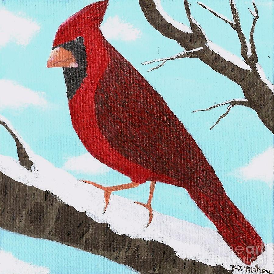 Cardinal Painting by Vicki Maheu