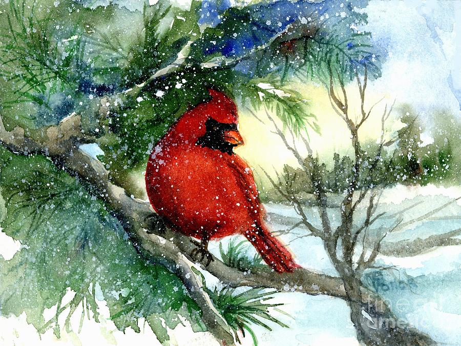 Cardinal Painting by Virginia Potter