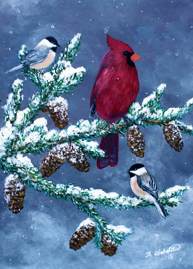 Cardinal Painting - Cardinal Virtues by Amy Scholten