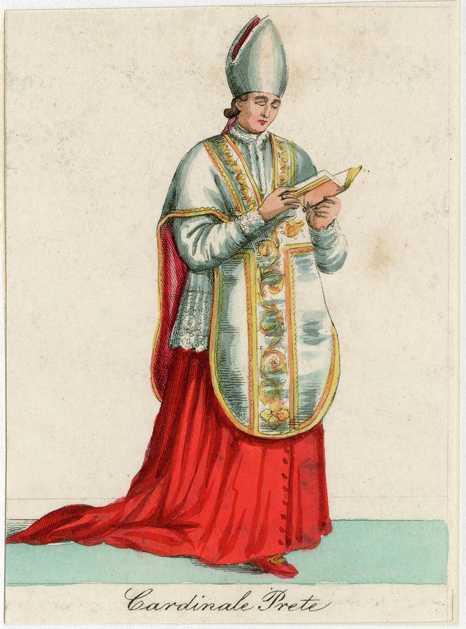 Cardinale Prete Cardinal-priest Drawing by Mary Evans Picture Library