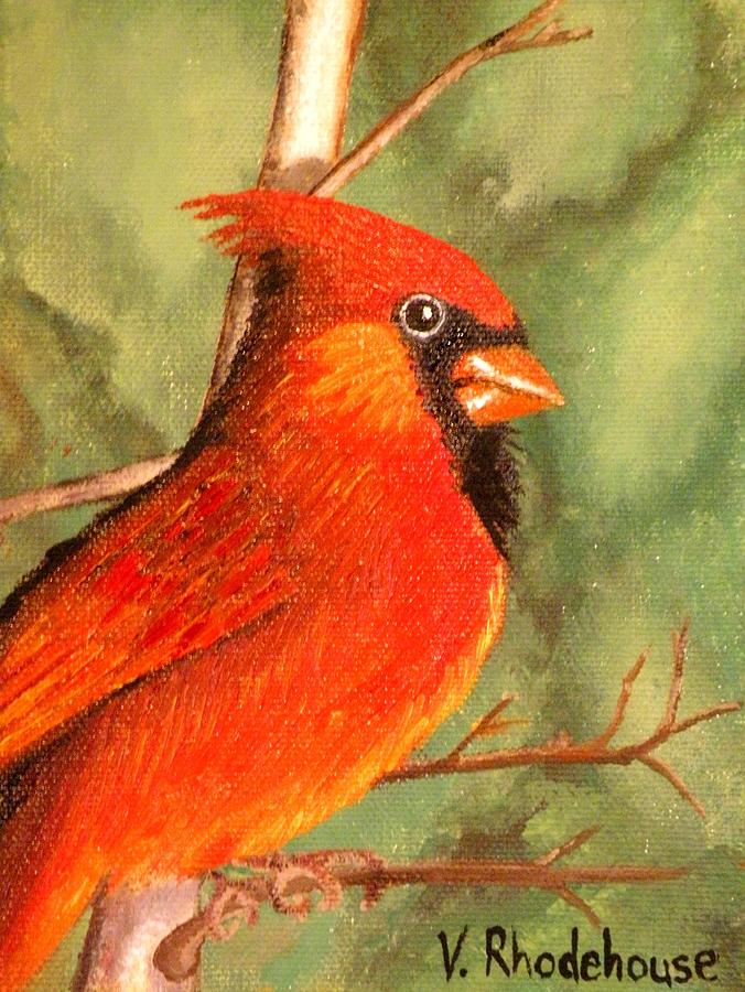 Cardinalis Painting by Victoria Rhodehouse
