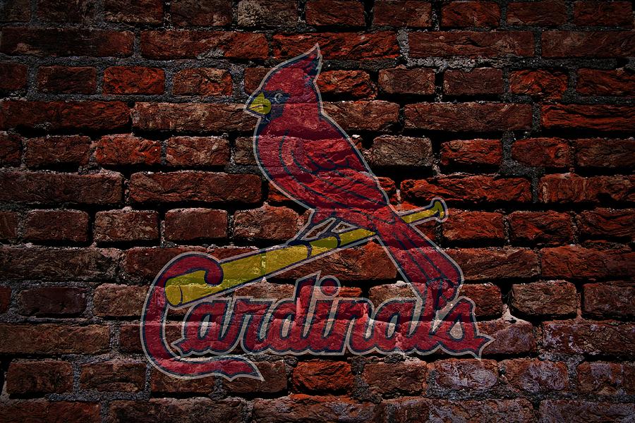 Cardinals Baseball Graffiti on Brick  Photograph by Movie Poster Prints