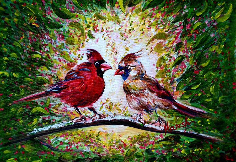 Cardinals Chat Painting by Harsh Malik