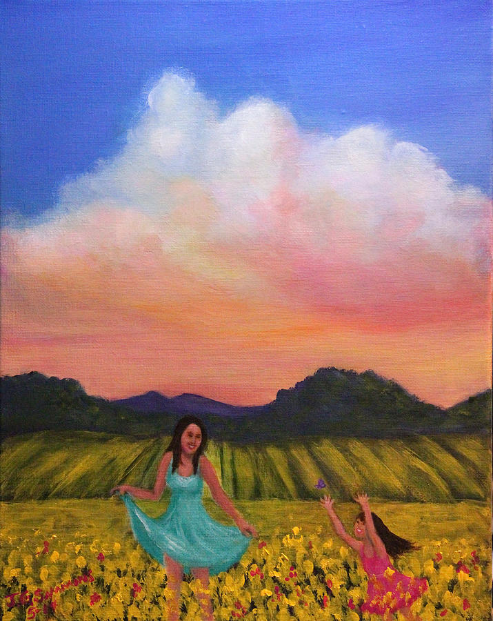 Carefree Days Painting by Janet Greer Sammons