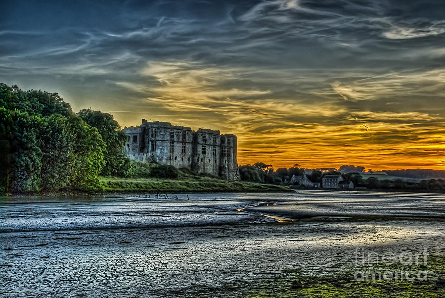 Carew Castle Sunset 3 Photograph by Steve Purnell