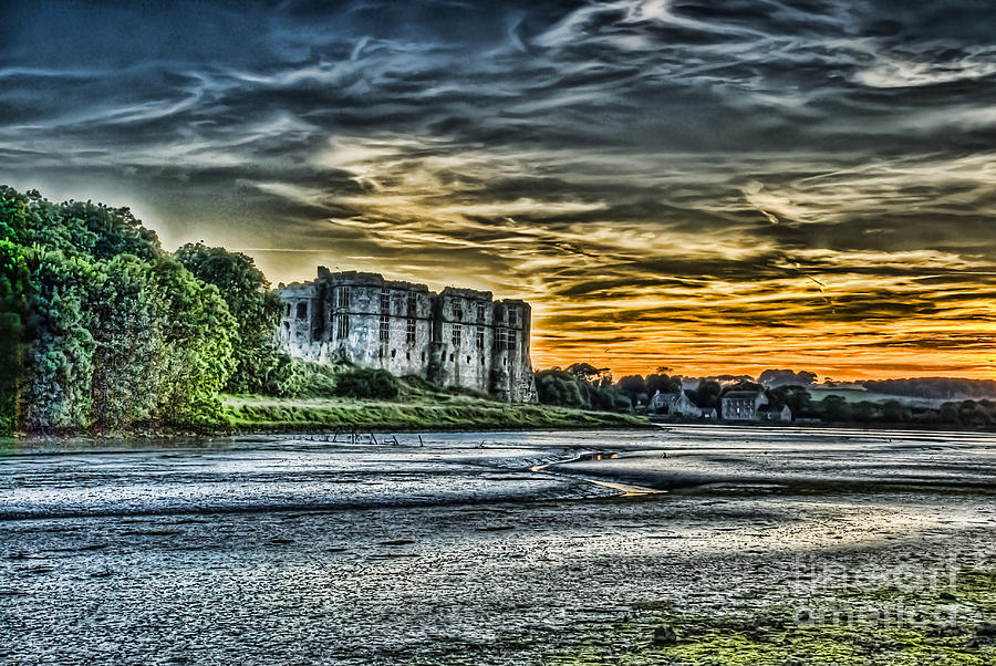 Carew Castle Sunset 4 Photograph by Steve Purnell