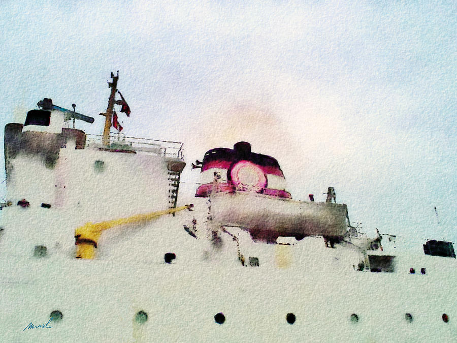 Cargo Ship Digital Art