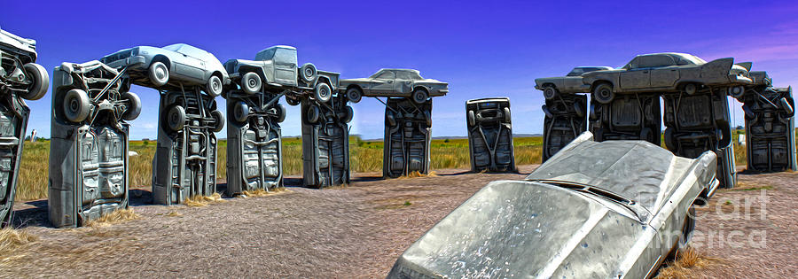 Carhenge Painting - Carhenge - 12 by Gregory Dyer