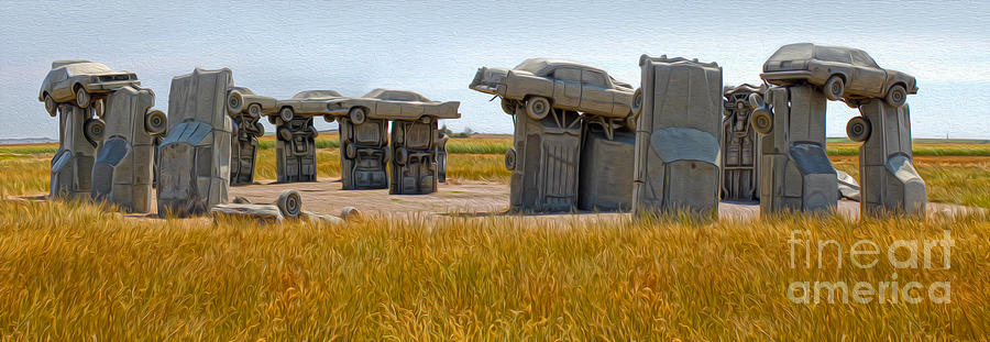 Carhenge Painting - Carhenge - 14 by Gregory Dyer