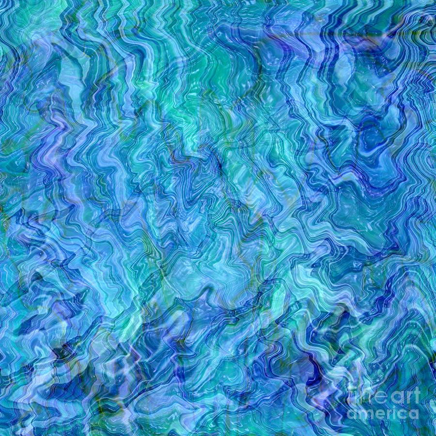 Abstract Photograph - Caribbean Blue Abstract by Carol Groenen