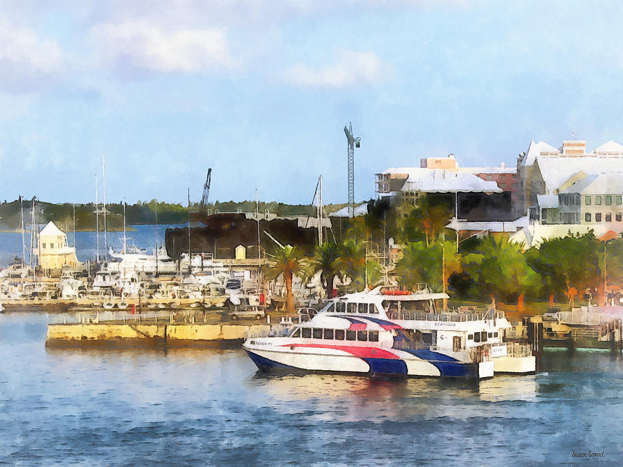 Caribbean - Dock at Kings Wharf Bermuda Photograph by Susan Savad