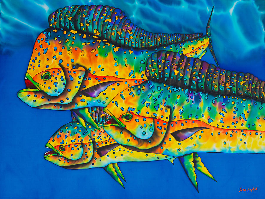 Caribbean Mahi Mahi - Dorado Fish Painting by Daniel Jean-Baptiste