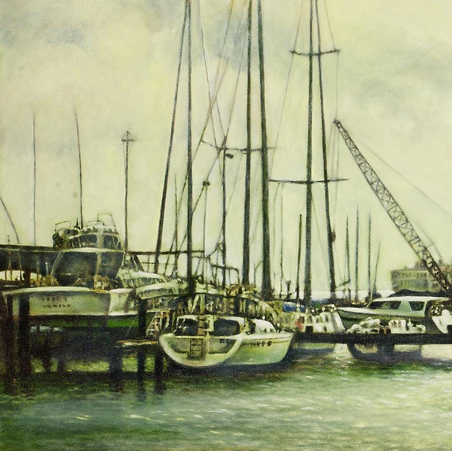 Caribbean Marina-1 Painting by Michael Frank