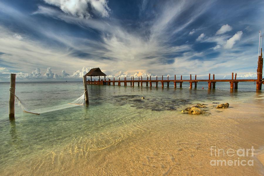 Caribbean Ocean Pier Photograph by Adam Jewell
