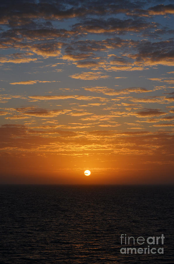 Caribbean Sunrise and Clouds over Cozumel Mexico Vertical Photograph by Shawn OBrien