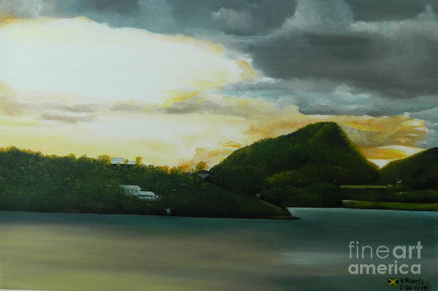 Caribbean Sunset II Painting by Kenneth Harris