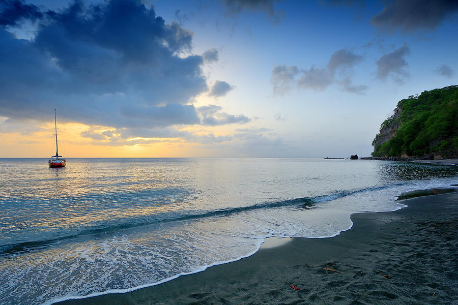 Caribbean Sunset - St. Lucia Photograph by Brendan Reals