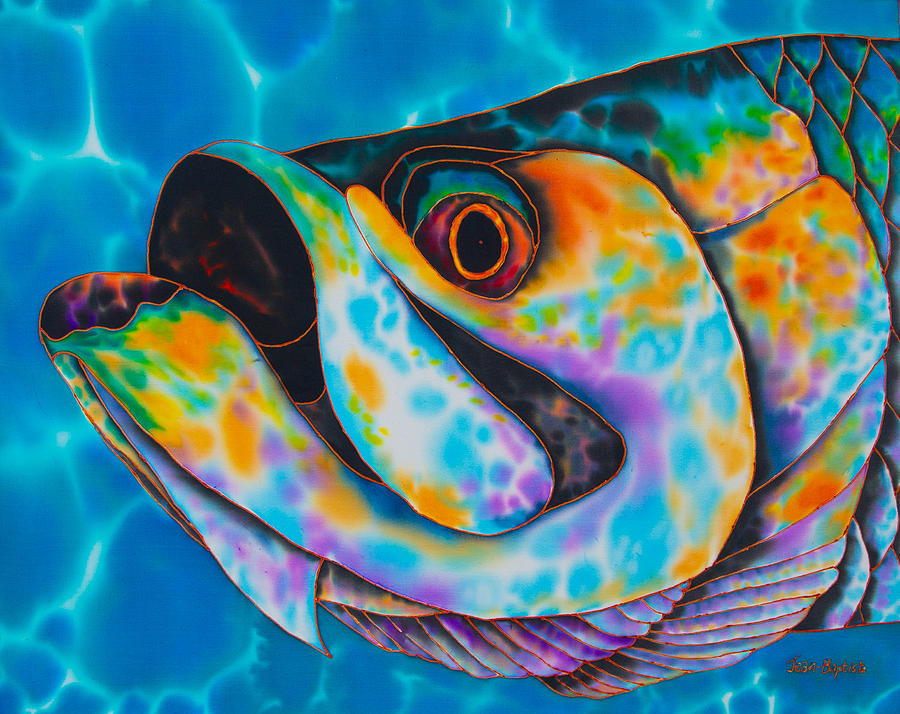 Gamefish Tapestry - Textile - Caribbean Tarpon Fish by Daniel Jean-Baptiste