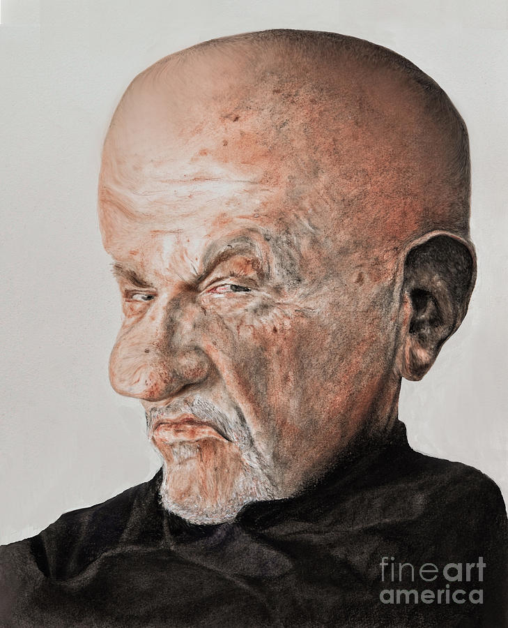 Caricature of Actor Jonathan Banks as Mike Ehrmantraut in Breaking Bad Digital Art by Jim Fitzpatrick
