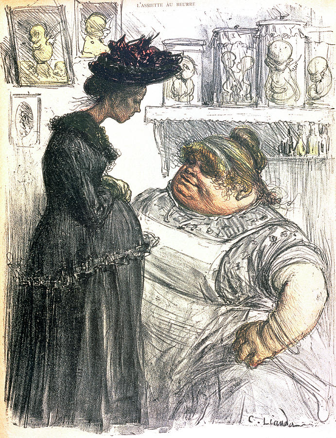Caricature Of An Abortionist With A Pregnant Woman Photograph by Jean-loup Charmet/science Photo Library