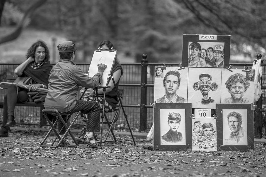 Caricature  Time Central Park Photograph by John McGraw