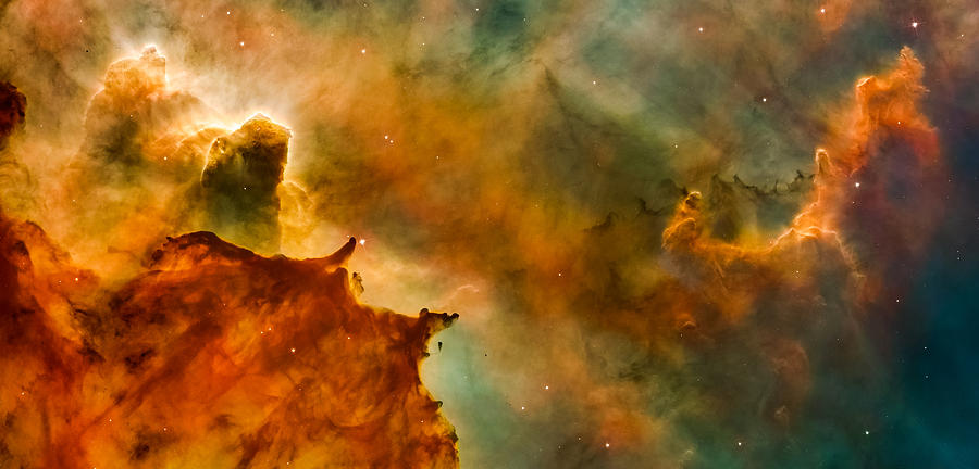 Space Photograph - Carina Nebula Details - Great Clouds by Marco Oliveira
