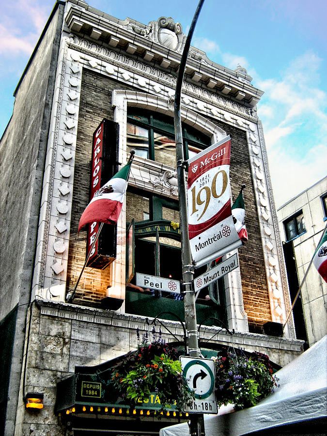 Architecture Photograph - Carlos and Pepes Montreal Mexican Bar by Shawn Dall