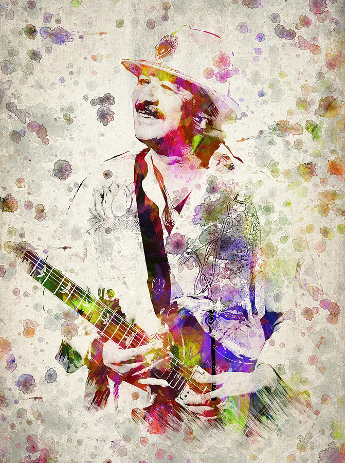 Carlos Santana Digital Art By Aged Pixel Fine Art America