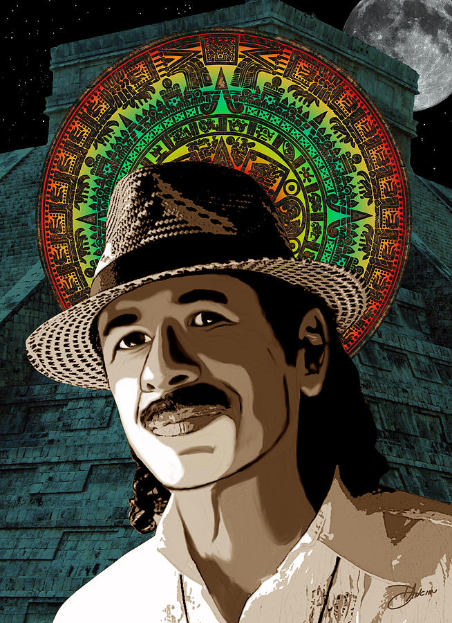 Carlos Santana Mayan Prince Painting By Dancin Artworks Pixels