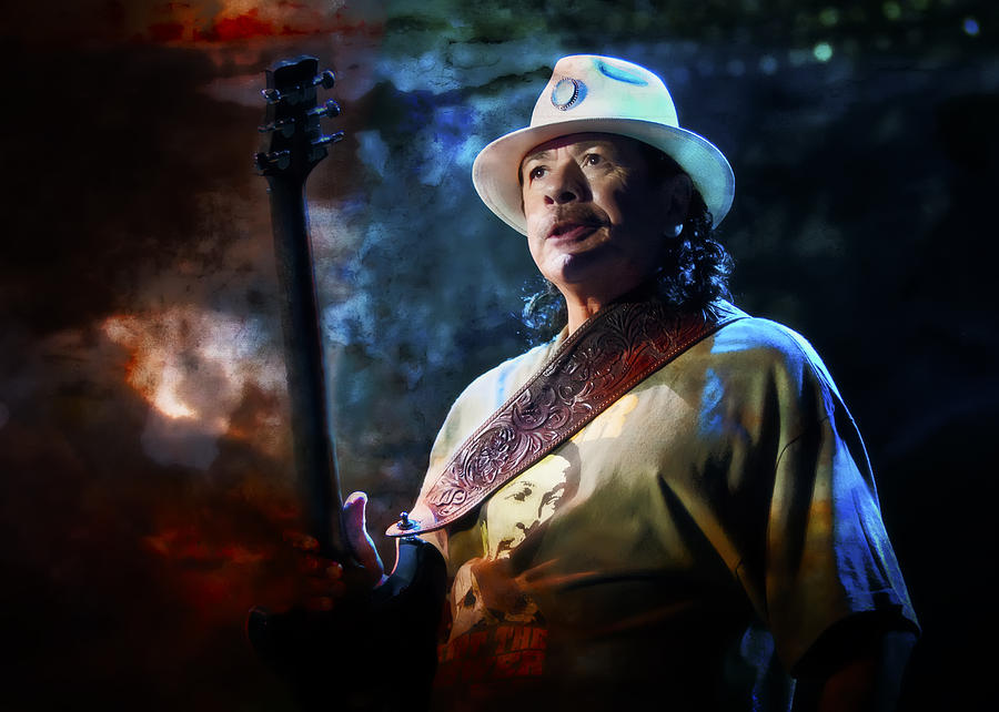 Carlos Santana on Guitar 1 Photograph by Jennifer Rondinelli Reilly - Fine Art Photography