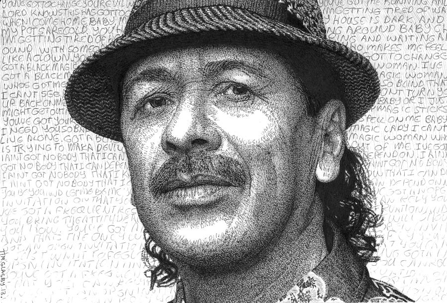 Carlos Santana Drawing by Timothy Glasby Fine Art America