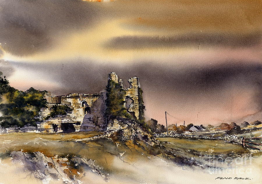 CLONMORE CASTLE Co. Carlow Mixed Media by Val Byrne