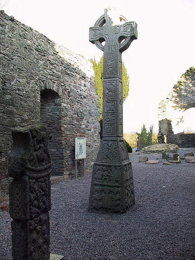 CARLOW MOONE High Cross Mixed Media by Val Byrne