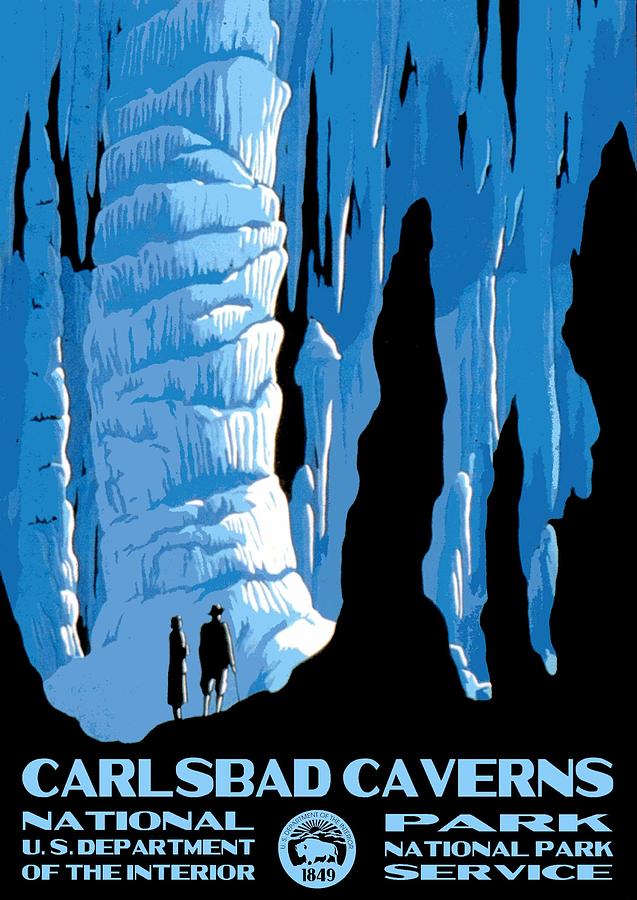 Vintage Photograph - Carlsbad Caverns National Park Vintage Poster by Eric Glaser