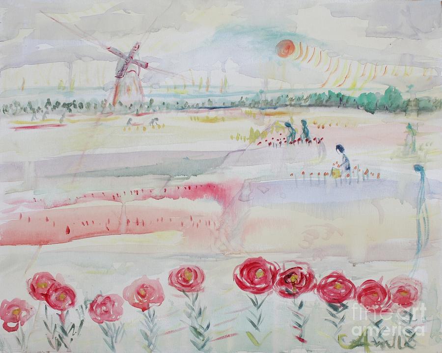 Flower Painting - Carlsbad Flower Field #3 by Nola Lee Kelsey