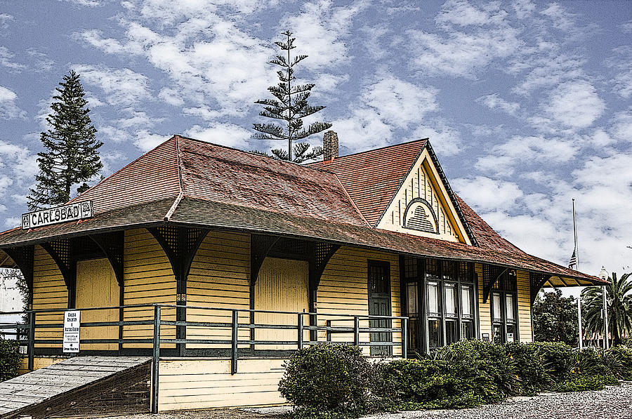 Carlsbad Railroad Depot Digital Art by Photographic Art by Russel Ray ...