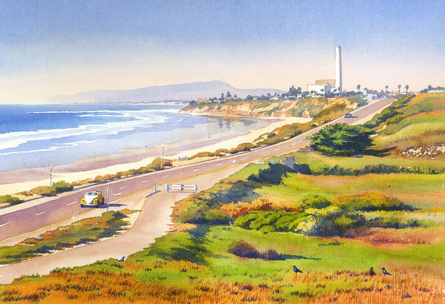 Carlsbad Painting - Carlsbad Rt 101 by Mary Helmreich