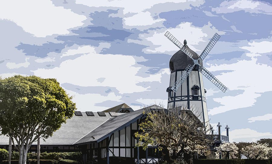 Carlsbad Windmill Digital Art by Photographic Art by Russel Ray Photos